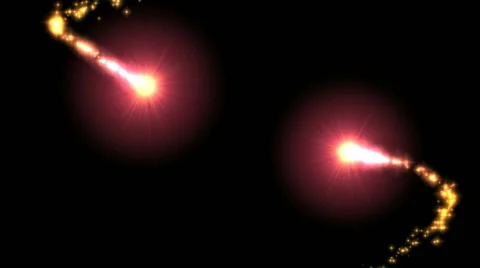 Collision of two comets Stock Footage 45987027