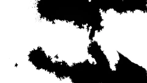 Collision of Two Ink Spots Stock Footage 85083754