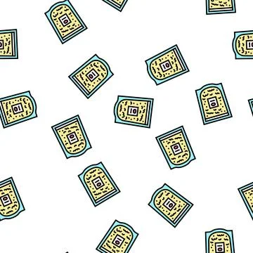 Colloidal oatmeal vector seamless pattern Illustrazione stock