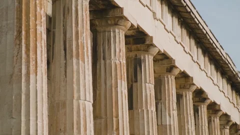 Collonade of Temple of Hephaestus in Ancient Agora, Athens, Greece. Ancient 動画素材 261449064