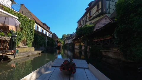 Colmar boat hyperlapse 動画素材 129877094