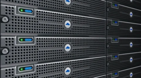 Colocation Server Farm Stock Footage 34023034