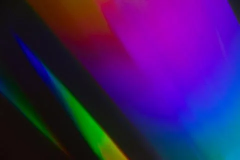 Colofrul holographic light pattern on the wall, abstract background 스톡 일러스트