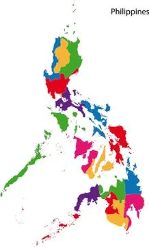 Colofrul Philippines map Stock Illustration