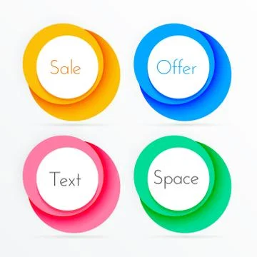 Coloful circle frames with copyspace Stock Illustration