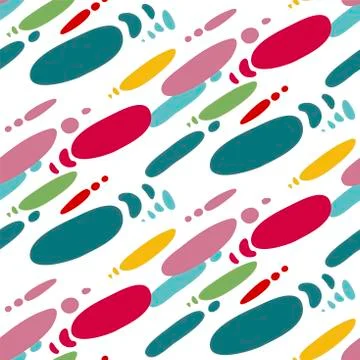 Coloful drops seamless pattern vector floral design primitive scandinavian Stock Illustration