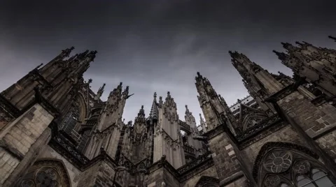 Cologne Cathedral against the sky in Germany Stockbeeldmateriaal 65503403