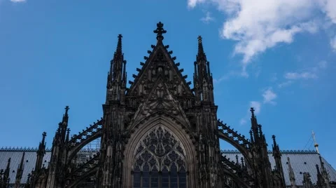 Cologne Cathedral against the sky in Germany Stock Footage 65503574
