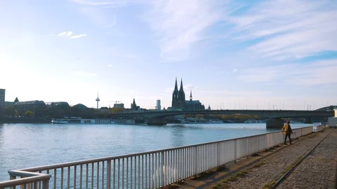Cologne Cathedral And Funfair Stock Footage 106626503