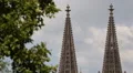 Cologne Cathedral Gothic Towers Establishing Shot Famous Iconic Architecture Day HD Footage