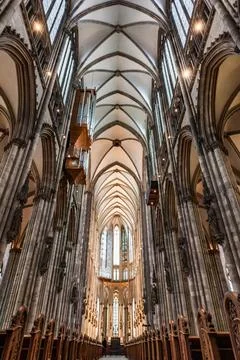 Cologne Cathedral Interior. Germany. Stock Photos