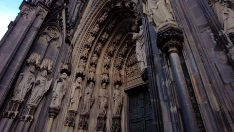Cologne Cathedral side door Video stock 195295897