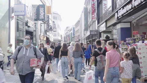 Cologne Cathedral street before covid-19 Stock Footage 150793953