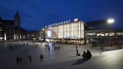Cologne central station Stock Footage 104552180