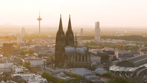 Cologne Cityscape Stock Footage 307438046