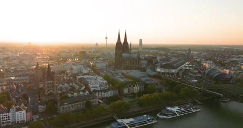 Cologne Cityscape Stock Footage 307443512