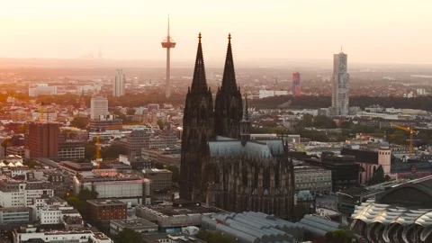 Cologne Cityscape Stock Footage 307445156
