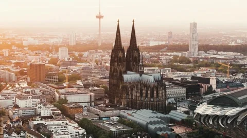 Cologne Cityscape Stock Footage 307447036