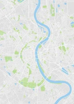 Cologne colored vector map Stock Illustration