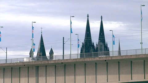 Cologne dome peaks Stock Footage 35310961