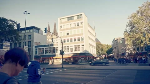 Cologne Downtown Appellhofplatz 動画素材 55690436