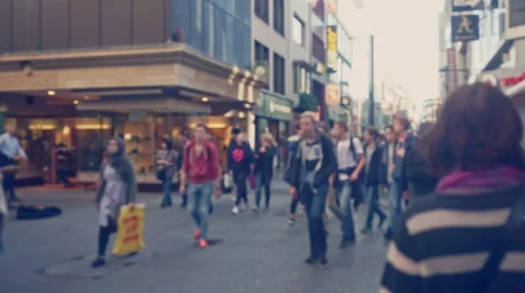 Cologne Downtown Hohestrasse Stock Footage 55656747