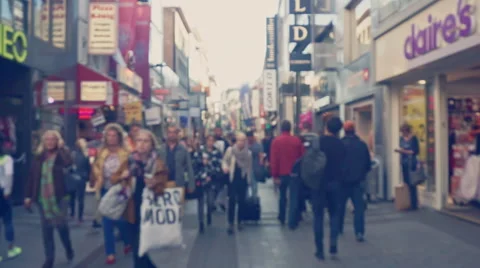 Cologne Downtown Hohestrasse Stock Footage 55656935