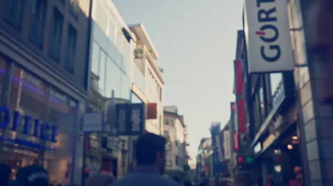 Cologne Downtown Hohestrasse 스톡 동영상 55657169