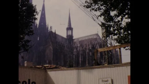 Cologne ferry and Cathedral Stock Footage 252736772