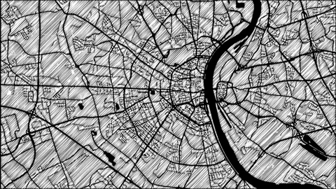 Cologne, Germany, City Map Animation Footage 4K Stock Footage 69778379