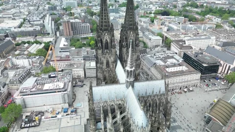 Cologne germany drone 02 Video stock 318835029