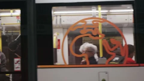 Cologne, Germany - Jul 19, 2023: Metro train tube in subway underground depar Stock-Footage 309062280