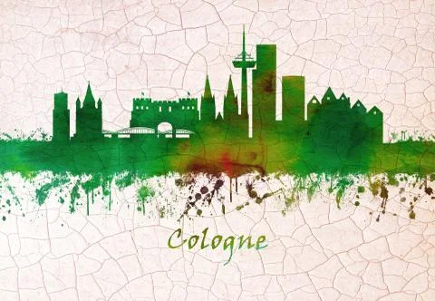 Cologne Germany skyline Illustrazione stock