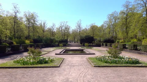 Cologne, Germany, View of Karl-Schwering-Platz Square with Garden Stock Footage 131755893