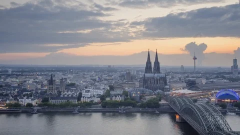 Cologne, Germany(birdview) Stock Footage 98768483