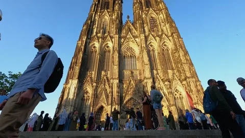 Cologne (Koeln) Cathedral Time Lapse, 4k .mp Stock Footage 244702555