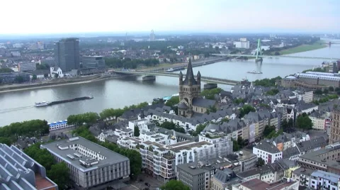 Cologne - Köln Overhead Stock Footage 42210254