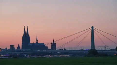 Cologne (Köln) Skyline with the Cathedral, Germany Stock Footage 41816271