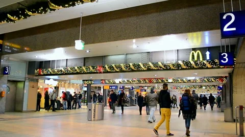 Cologne main station (aka Koln Hauptbahnhof) in Cologne, Germany. Stock Footage 60596880