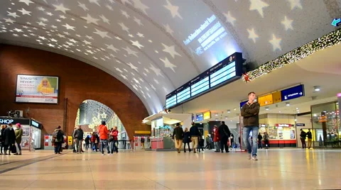 Cologne main station (aka Koln Hauptbahnhof) in Cologne, Germany. 스톡 동영상 60597316
