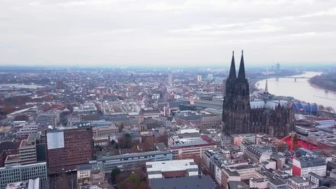 Cologne Moody Day Stock Footage 99377989