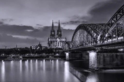 Cologne at night Foto stock