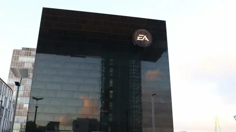 Cologne, nrw, germany - 06 01 2022: an ea building in cologne germany Stock Footage 170571644