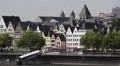 Cologne Old Town Cityscape Historic City Houses Popular Promenade People Walking HD Footage