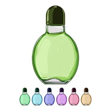 Cologne perfume for men cartoon vector graphic Stock Illustration