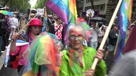Cologne Pride 2025 (Rainy Parade) 库存影片 312599641