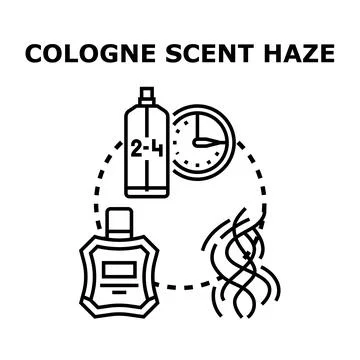 Cologne scent application time and aroma concept Stock Illustration