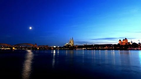Cologne Skyline, Germany Stock Footage 11614771