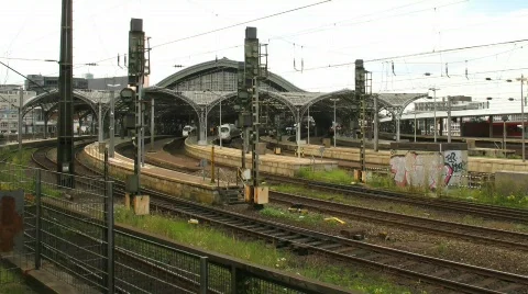 Cologne train station Stock Footage 801097