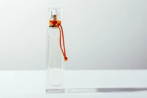 Cologne in a transparent bottle 库存照片